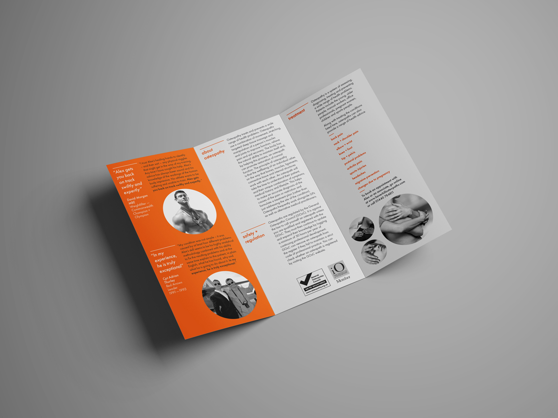Cambridge Osteopaths leaflet